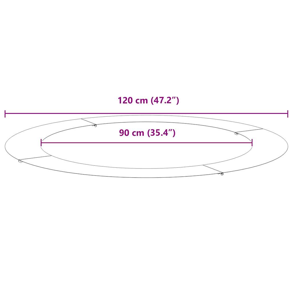adequado para Anéis de Árvore Planos Prateado Ø90 / 120 cm