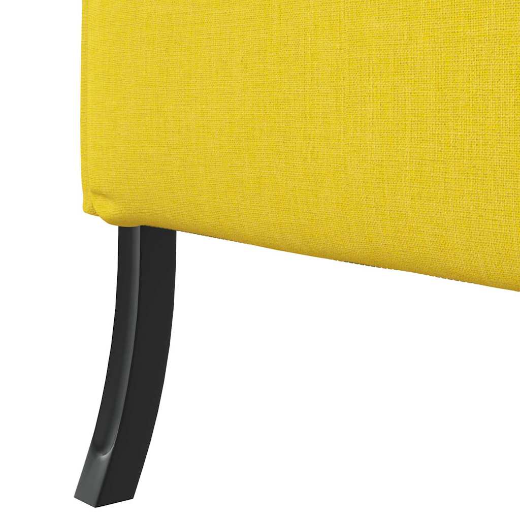 Sofá de Encosto Alto Amarelo-claro 109 x 56 x 121 cm tecido