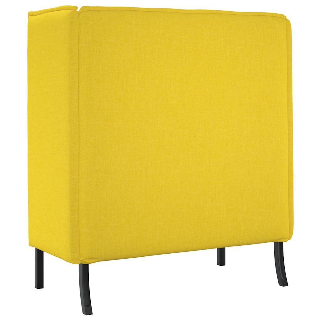 Sofá de Encosto Alto Amarelo-claro 109 x 56 x 121 cm tecido