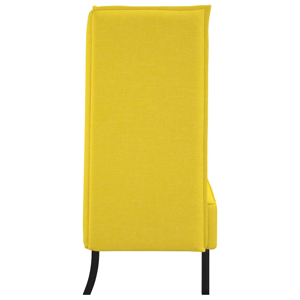 Sofá de Encosto Alto Amarelo-claro 109 x 56 x 121 cm tecido