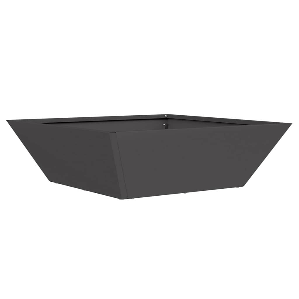 Vaso de Jardim Preto 50 x 50 x 15 cm Aço laminado a frio