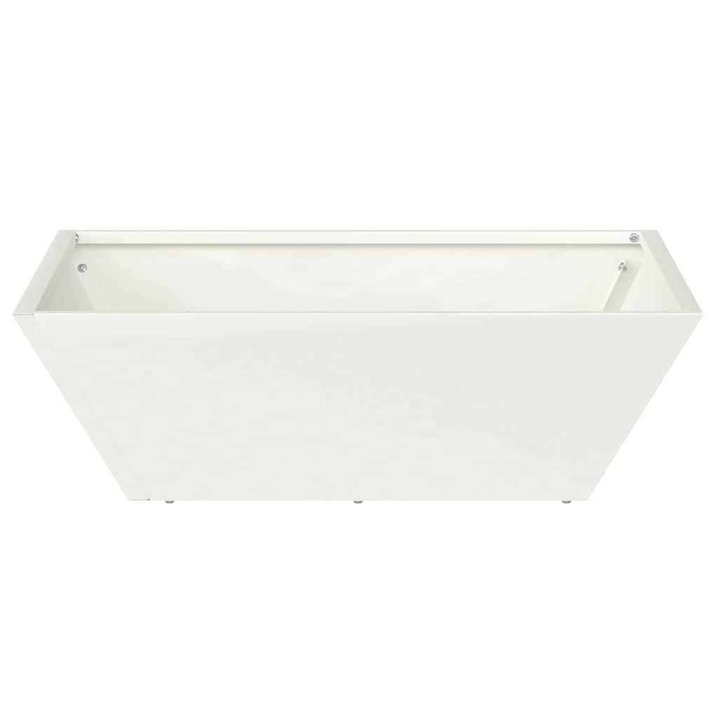 Vaso de Jardim Branco 50 x 50 x 15 cm Aço laminado a frio