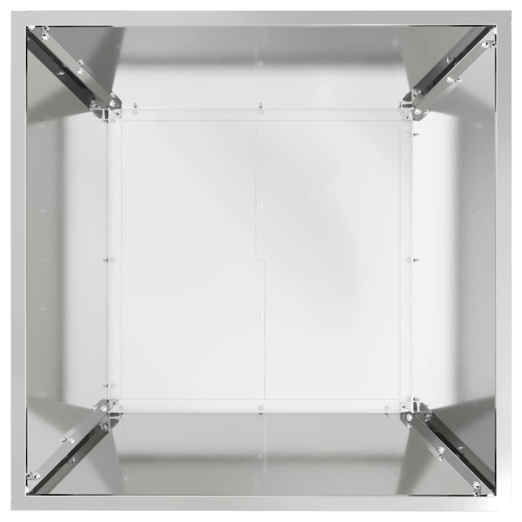 Vaso de Jardim Prateado 50 x 50 x 15 cm Aço Galvanizado