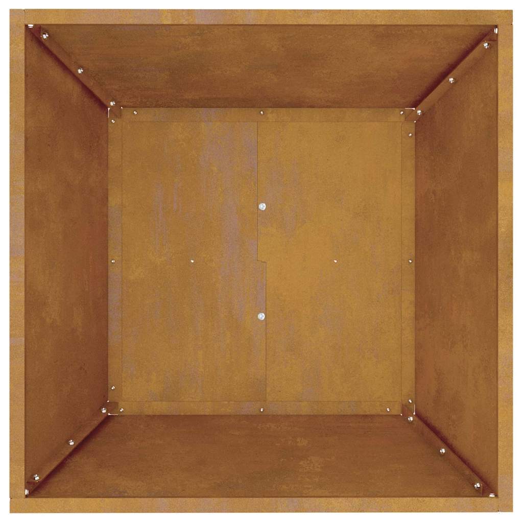 Vaso de Jardim Ferro Enferrujado 50 x 50 x 15 cm