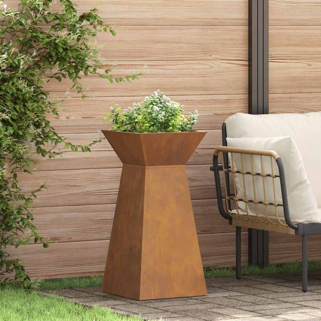 Vaso de Pilar 2 pcs Prateado 35 x 35 x 73 cm Aço