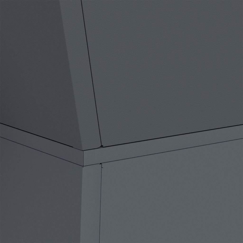 Vaso de Pilar Antracite 40 x 40 x 100 cm Aço