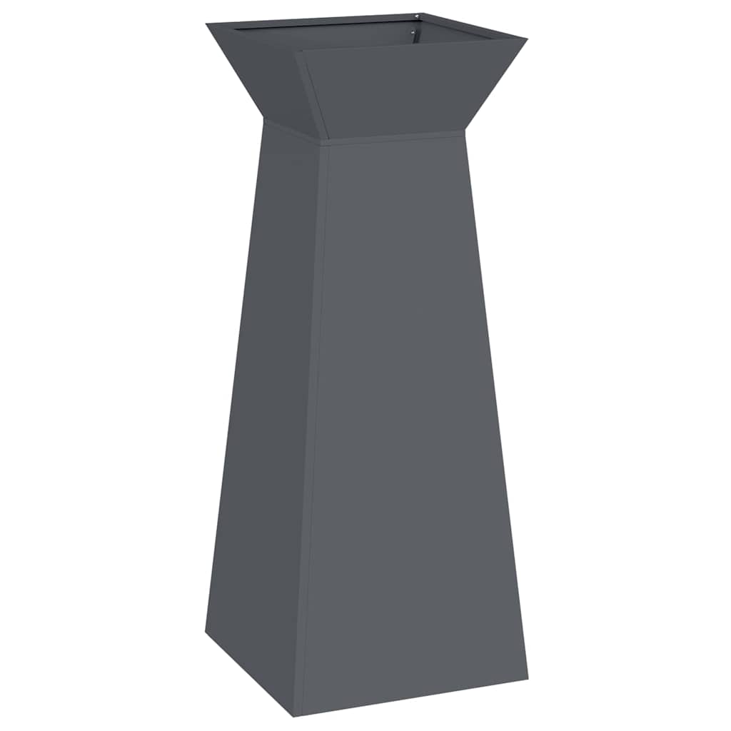 Vaso de Pilar Antracite 40 x 40 x 100 cm Aço
