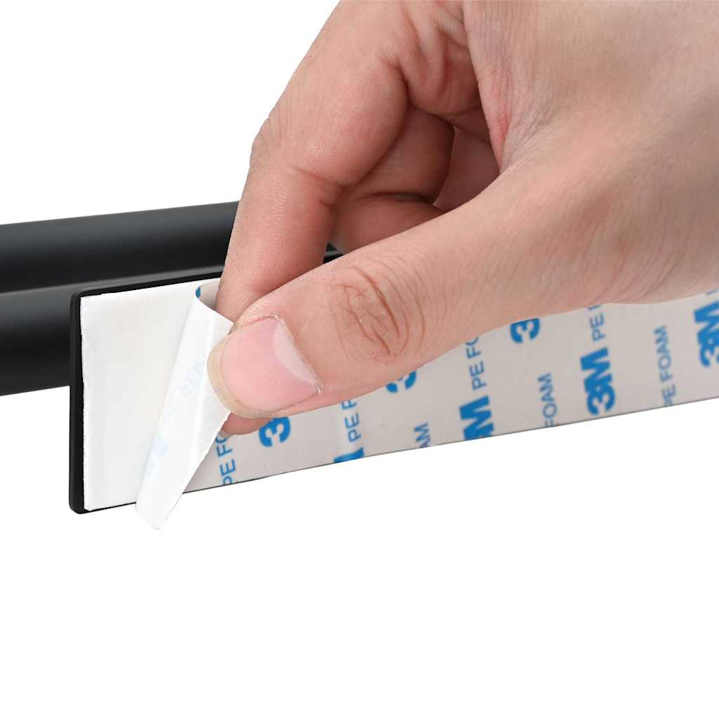 Suporte de Toalha Preto 40 x 9 x 4 cm Aço inoxidável