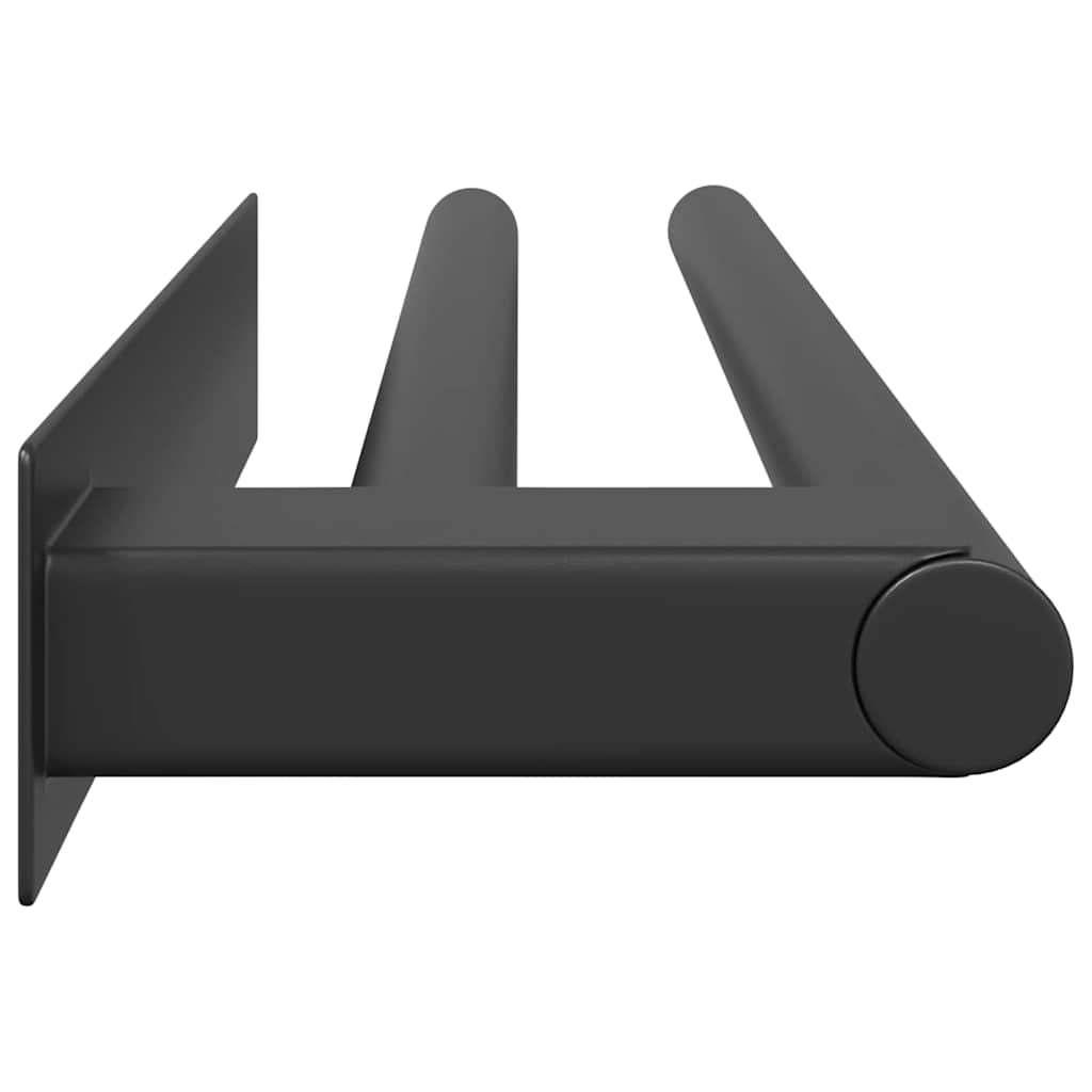 Suporte de Toalha Preto 40 x 9 x 4 cm Aço inoxidável