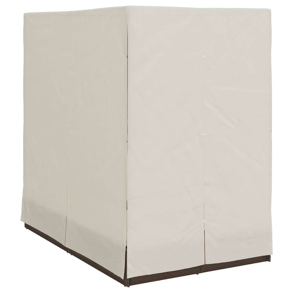 Espreguiçadeira Dupla com Cobertura Bege 205 x 129 x 200 cm