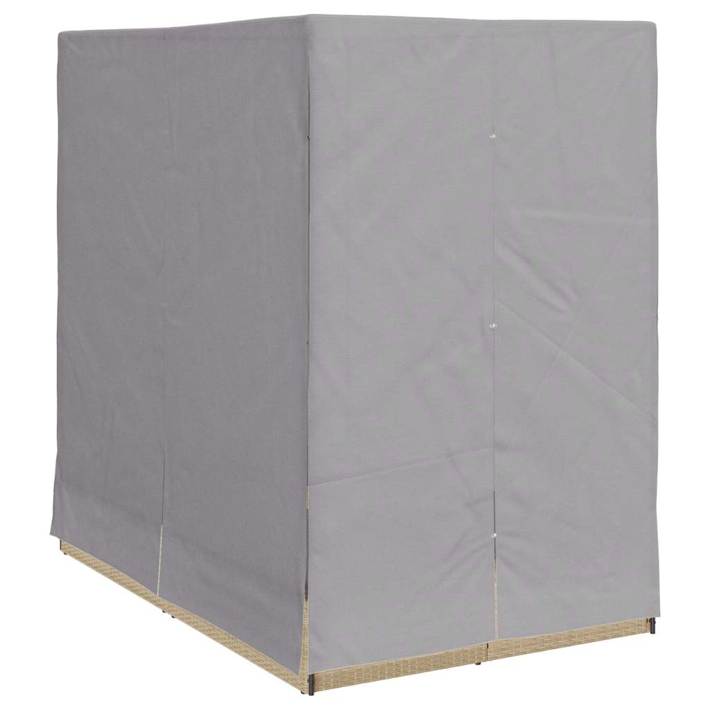 Espreguiçadeira Dupla com Cobertura Bege 205 x 129 x 200 cm