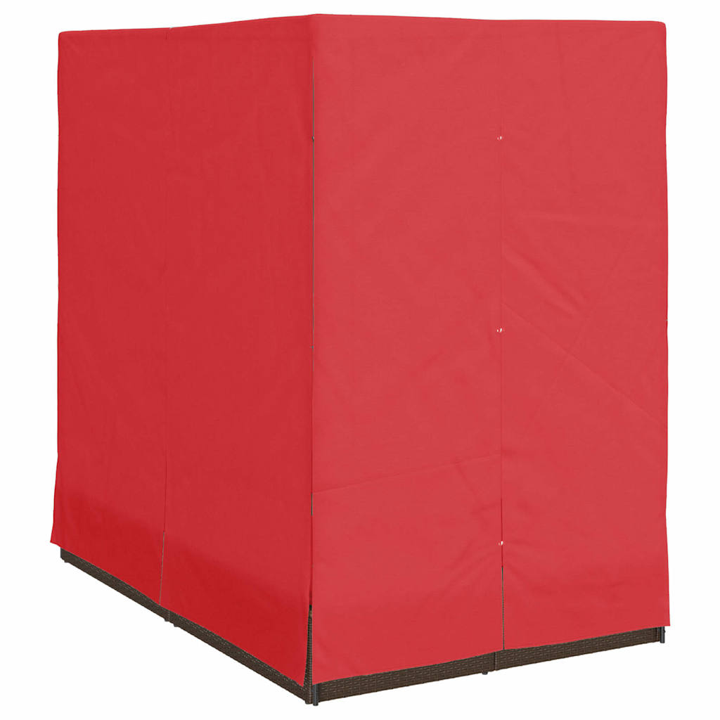 Espreguiçadeira Dupla com Cobertura Bege 205 x 129 x 200 cm