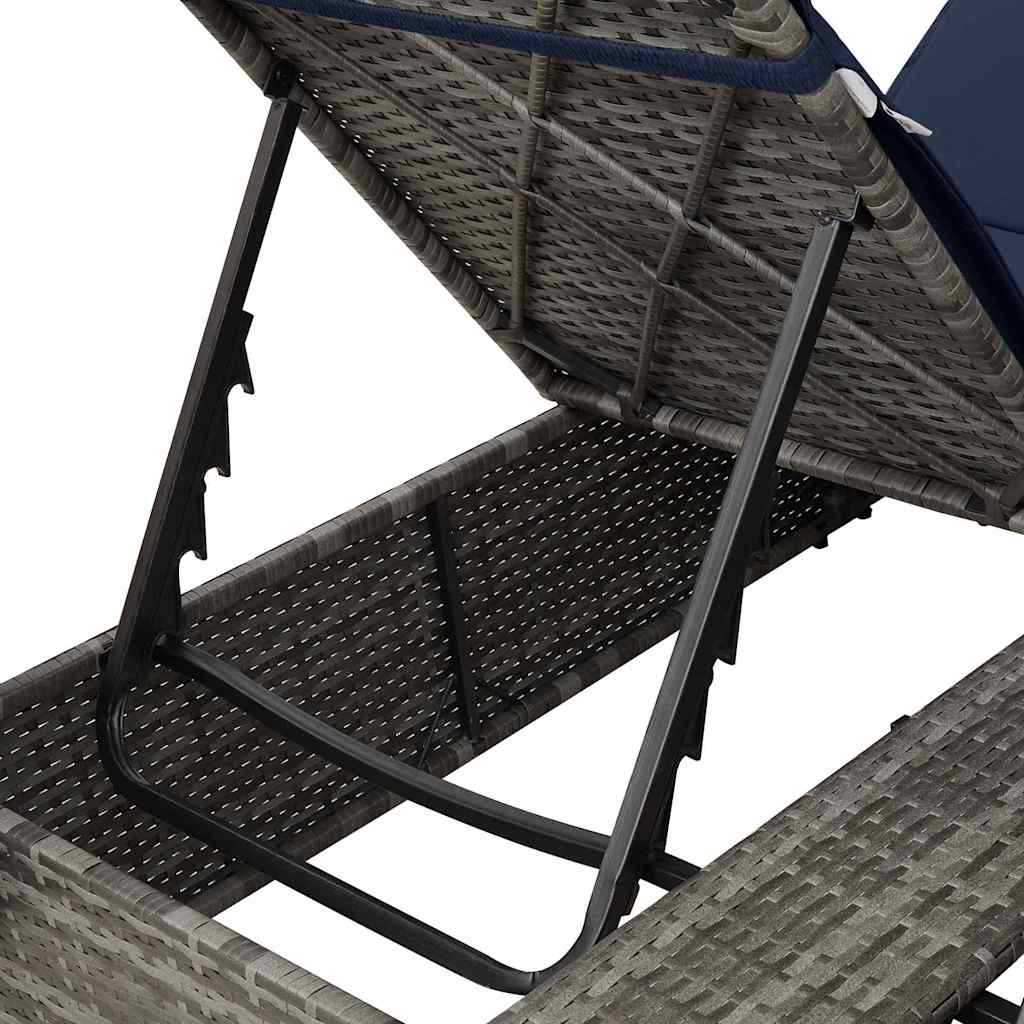 Espreguiçadeira Dupla com Cobertura Bege 205 x 129 x 200 cm