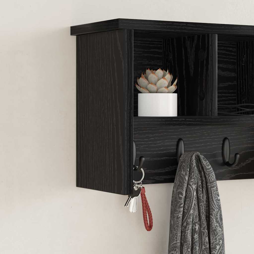 Cabideiro de Parede Carvalho preto 50 x 16 x 26 cm
