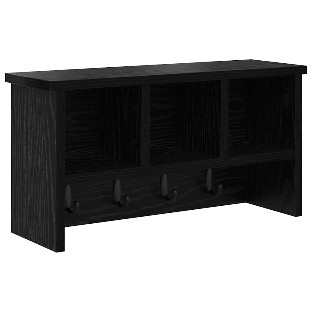 Cabideiro de Parede Carvalho preto 50 x 16 x 26 cm