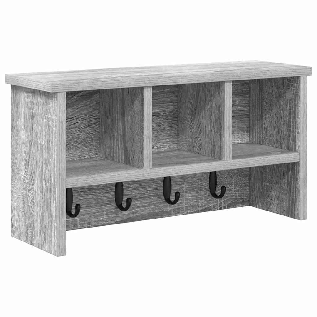 Cabideiro de Parede Sonoma cinzento 50 x 16 x 26 cm