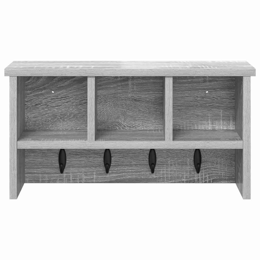 Cabideiro de Parede Sonoma cinzento 50 x 16 x 26 cm