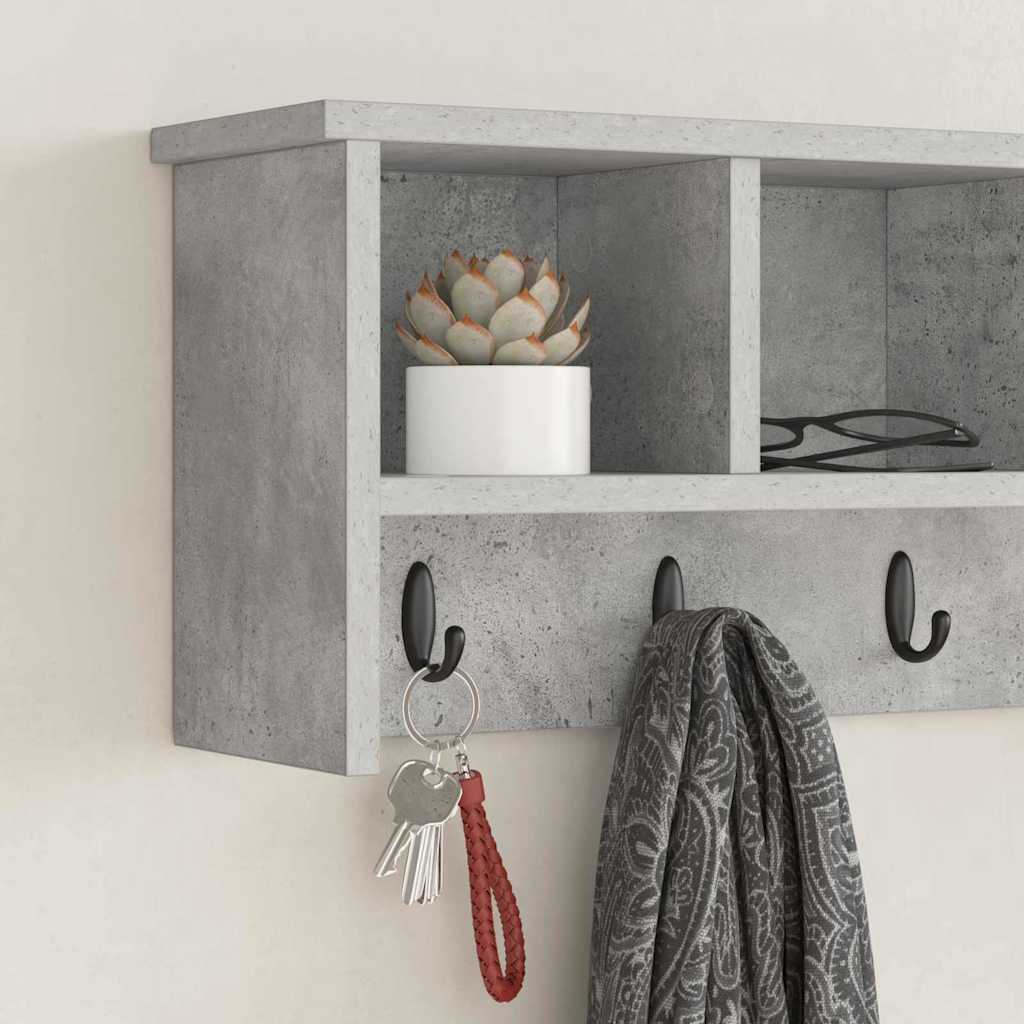 Cabideiro de Parede Cinzento cimento 75 x 16 x 26 cm