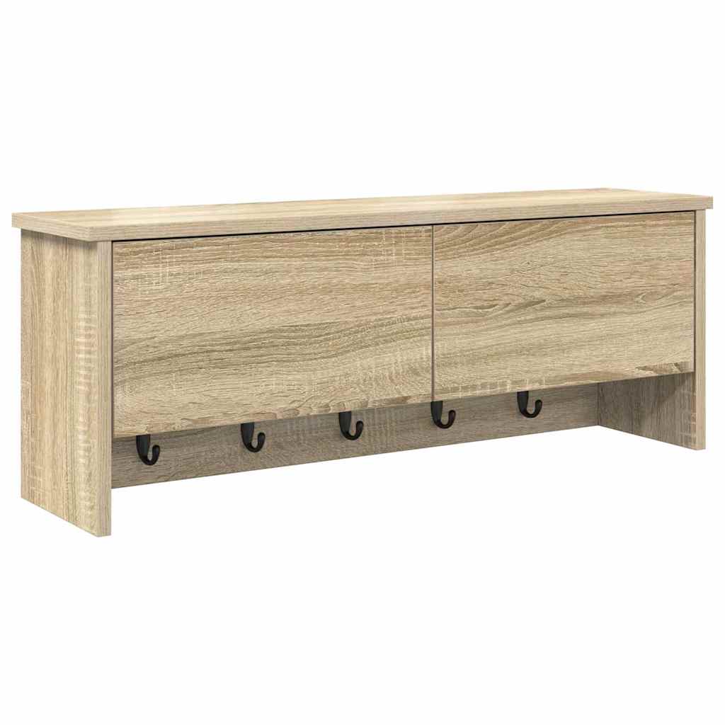 Cabideiro de Parede com porta Carvalho sonoma 80 x 20 x 30 cm