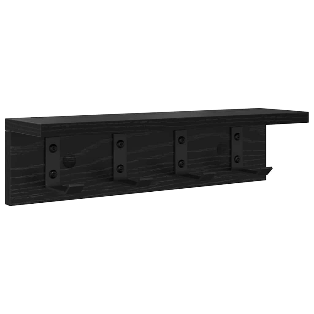Cabideiro de Parede Carvalho preto 40 x 10.5 x 10.5 cm