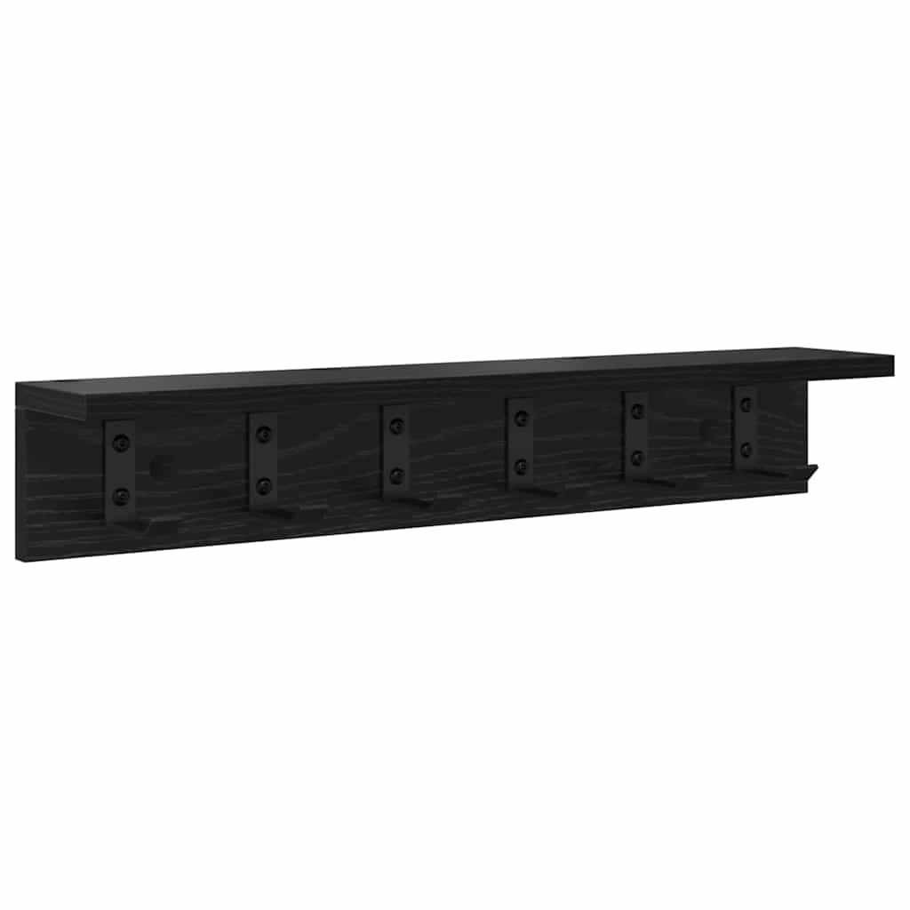 Cabideiro de Parede Carvalho preto 60 x 10.5 x 10.5 cm