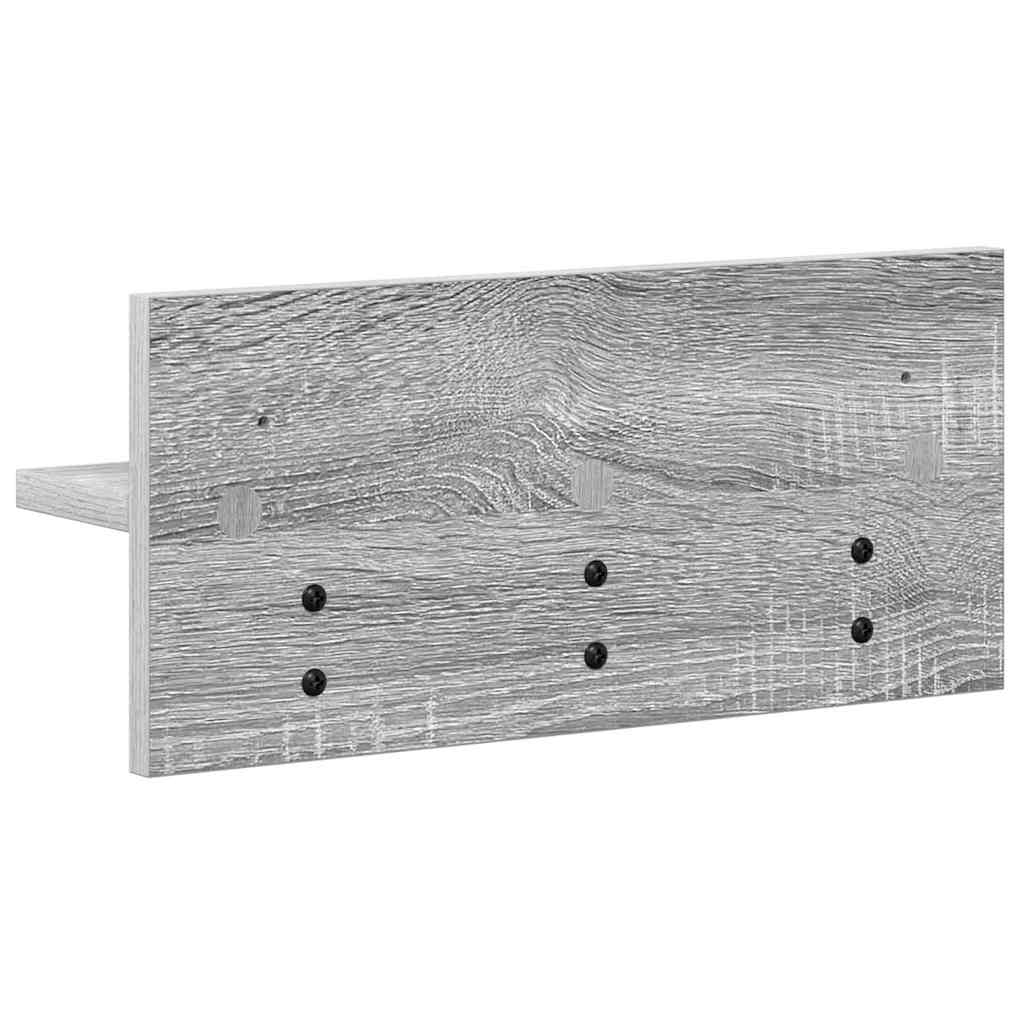 Cabideiro de Parede Sonoma cinzento 40 x 10.5 x 18 cm