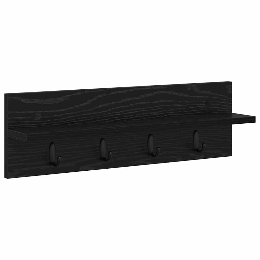 Cabideiro de Parede Carvalho preto 60 x 10.5 x 18 cm