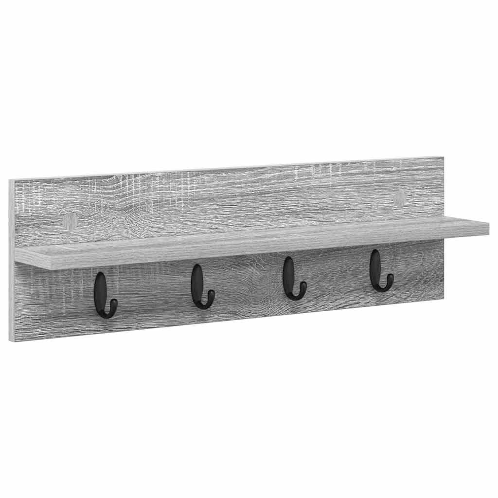 Cabideiro de Parede Sonoma cinzento 60 x 10.5 x 18 cm