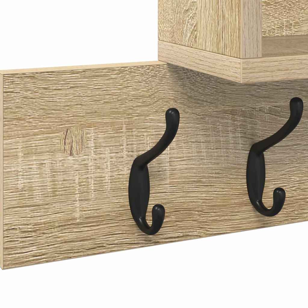 Cabideiro de Parede Carvalho sonoma 100 x 12 x 43.5 cm