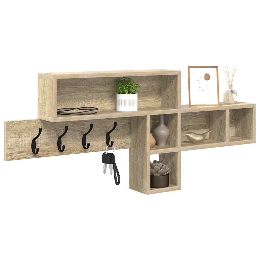 Cabideiro de Parede Carvalho sonoma 100 x 12 x 43.5 cm