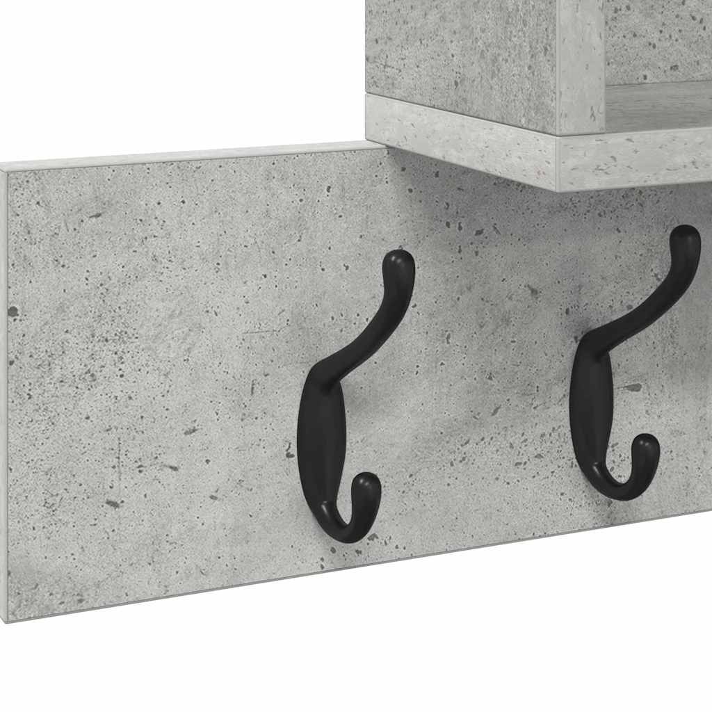 Cabideiro de Parede Cinzento cimento 100 x 12 x 43.5 cm