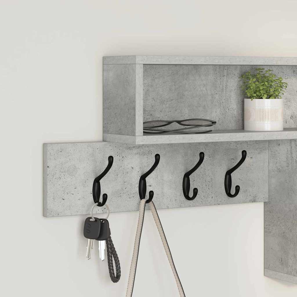 Cabideiro de Parede Cinzento cimento 100 x 12 x 43.5 cm