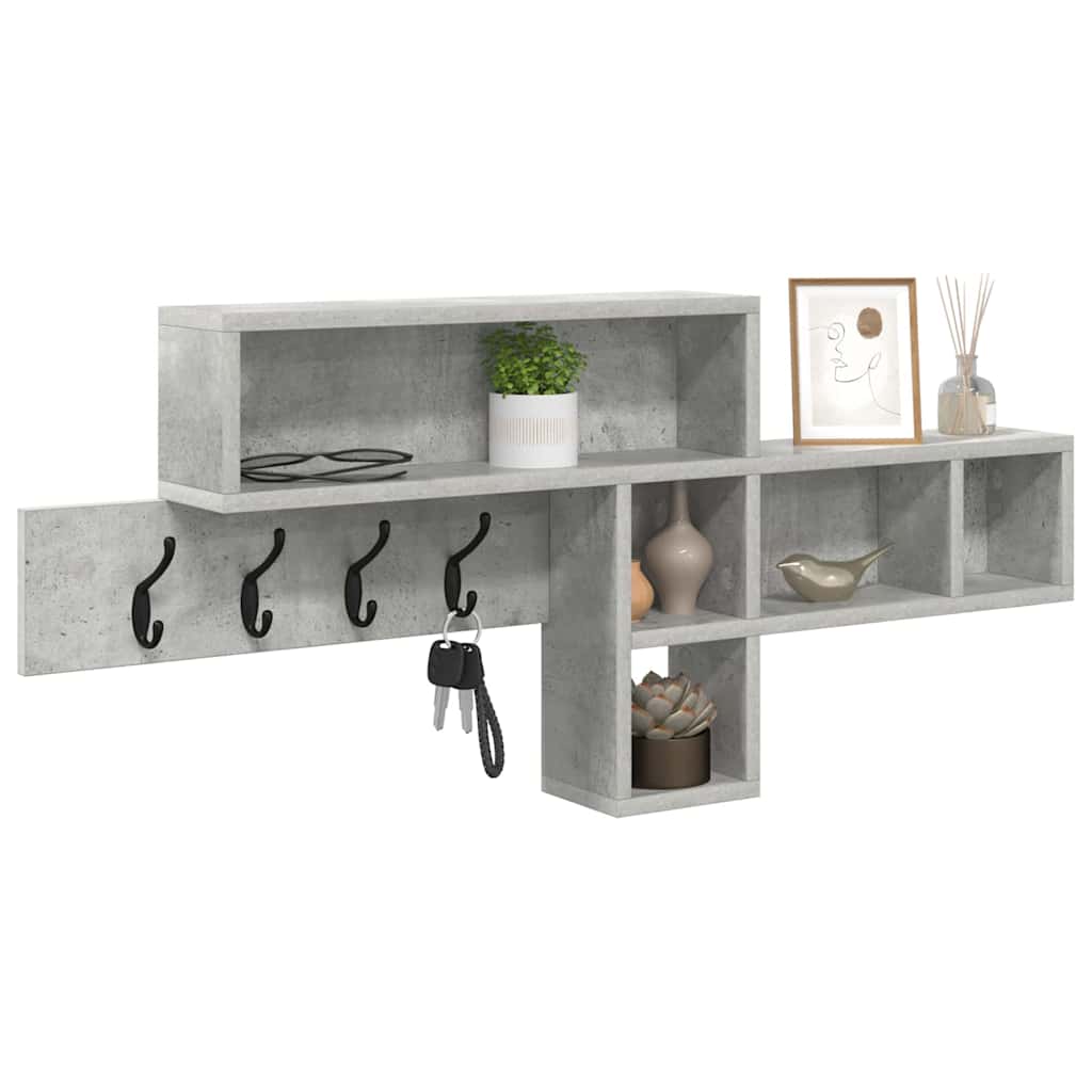 Cabideiro de Parede Cinzento cimento 100 x 12 x 43.5 cm