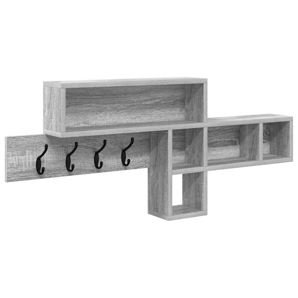 Cabideiro de Parede Sonoma cinzento 100 x 12 x 43.5 cm