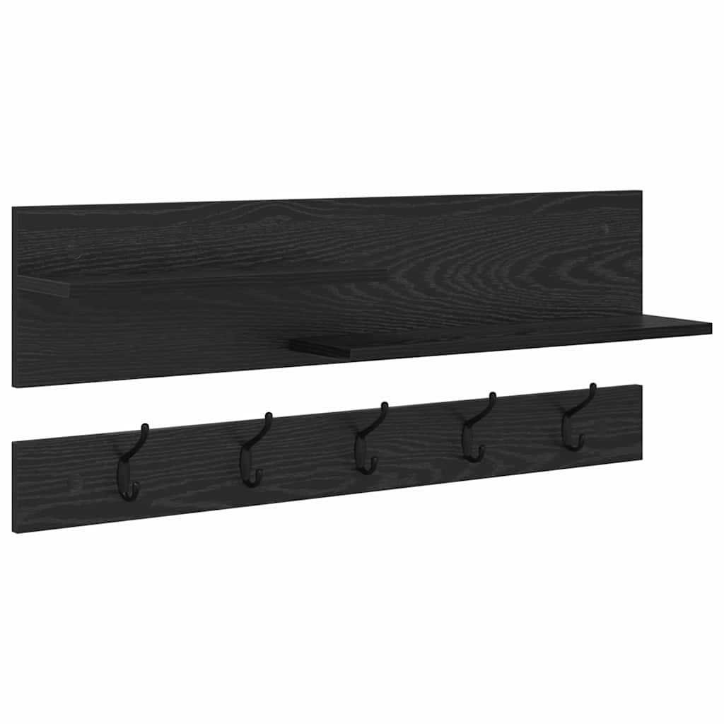 Cabideiro de Parede Carvalho preto 90 x 15 x 36 cm