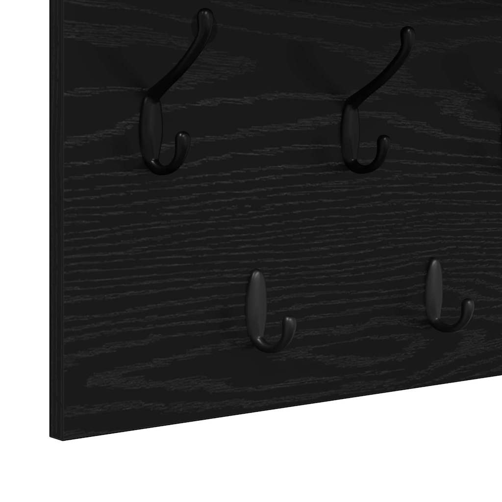Cabideiro de Parede Carvalho preto 60 x 40 x 12 cm