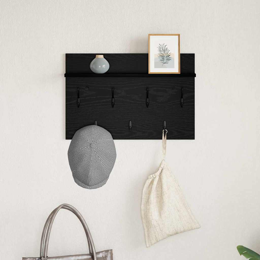Cabideiro de Parede Carvalho preto 60 x 40 x 12 cm