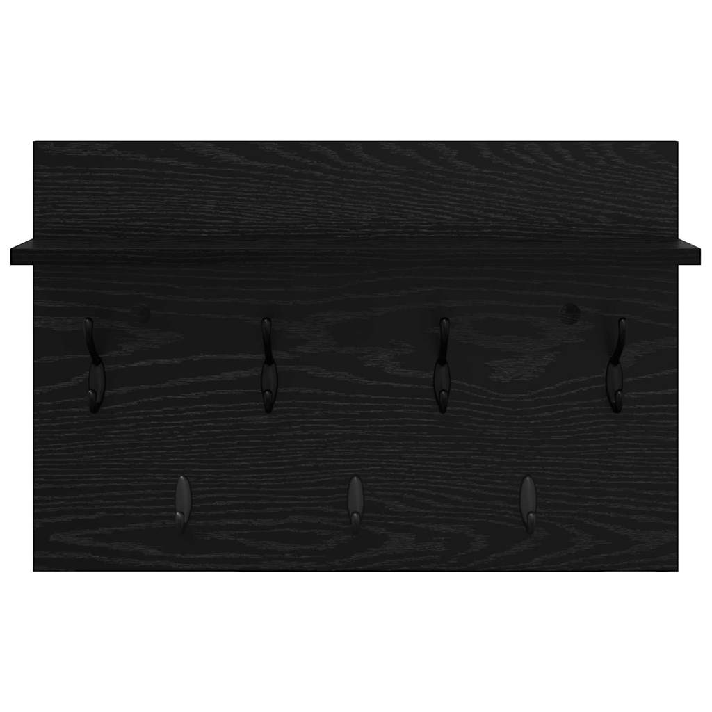 Cabideiro de Parede Carvalho preto 60 x 40 x 12 cm