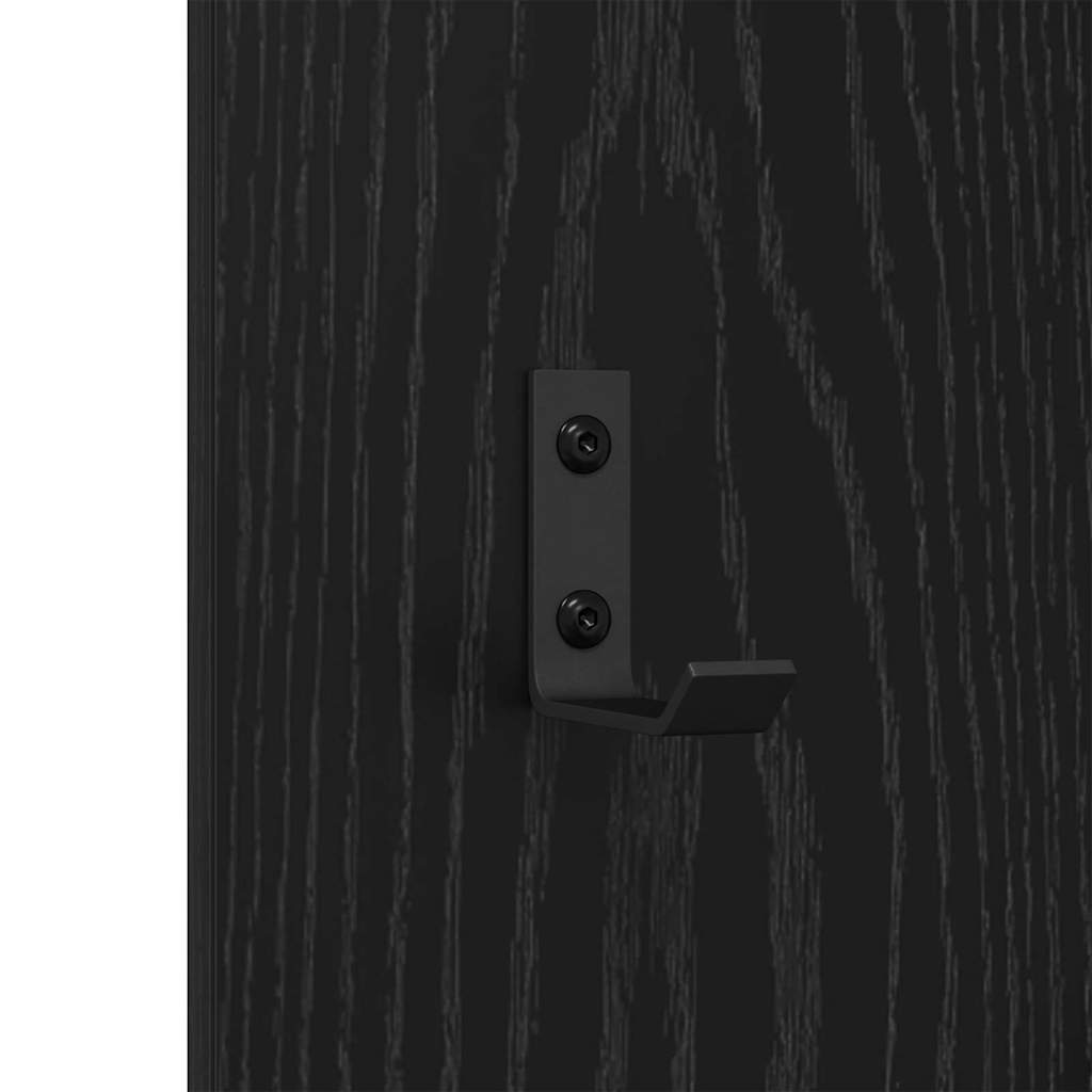 Cabideiro de Parede Carvalho preto 30 x 1.5 x 80 cm