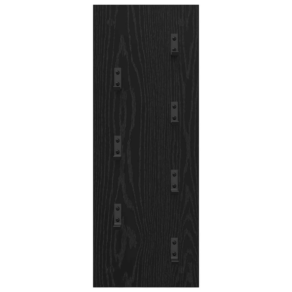 Cabideiro de Parede Carvalho preto 30 x 1.5 x 80 cm