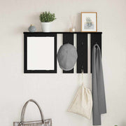 Cabideiro de Parede com espelho Carvalho preto 85 x 10 x 45 cm