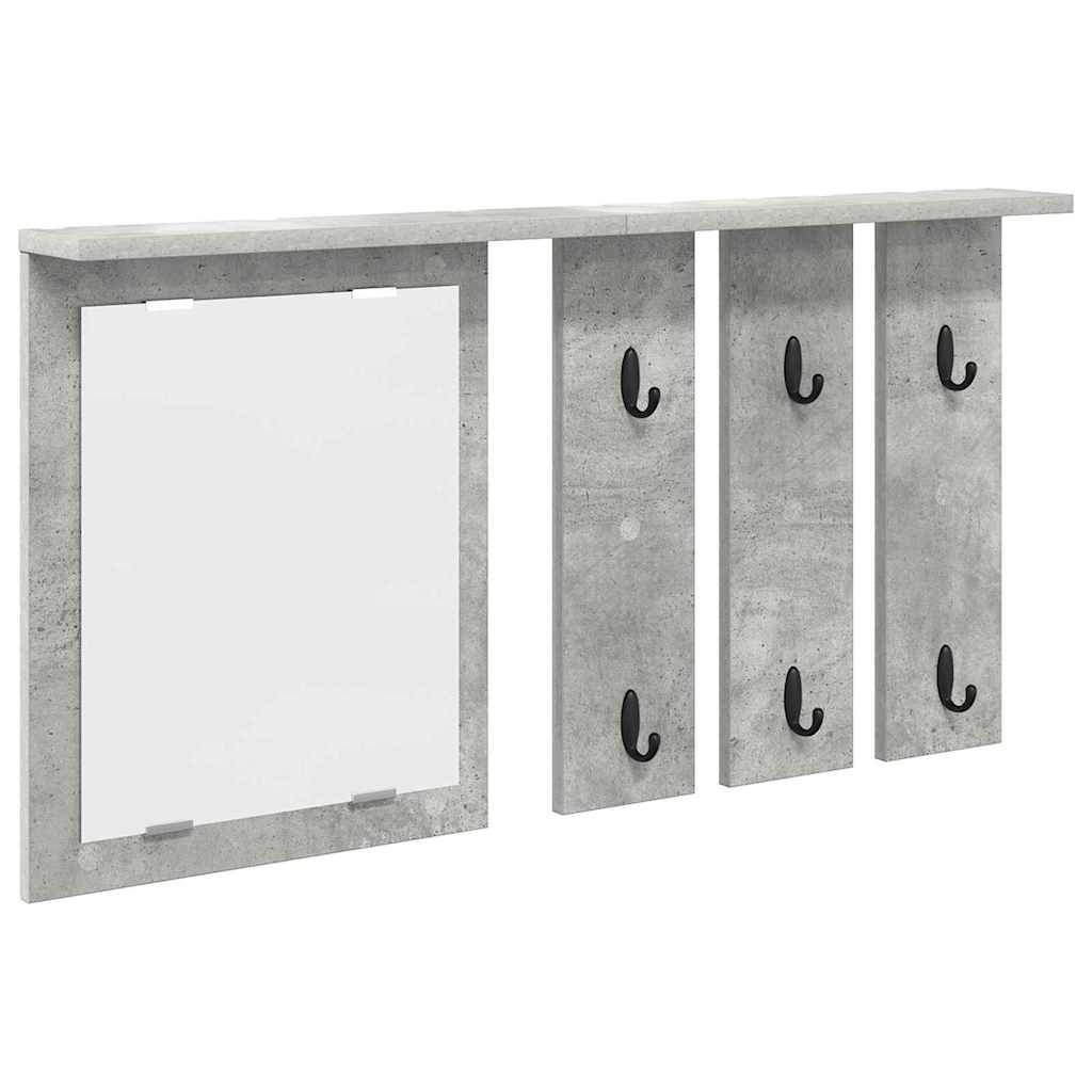 Cabideiro de Parede Cinzento cimento 85 x 10 x 45 cm