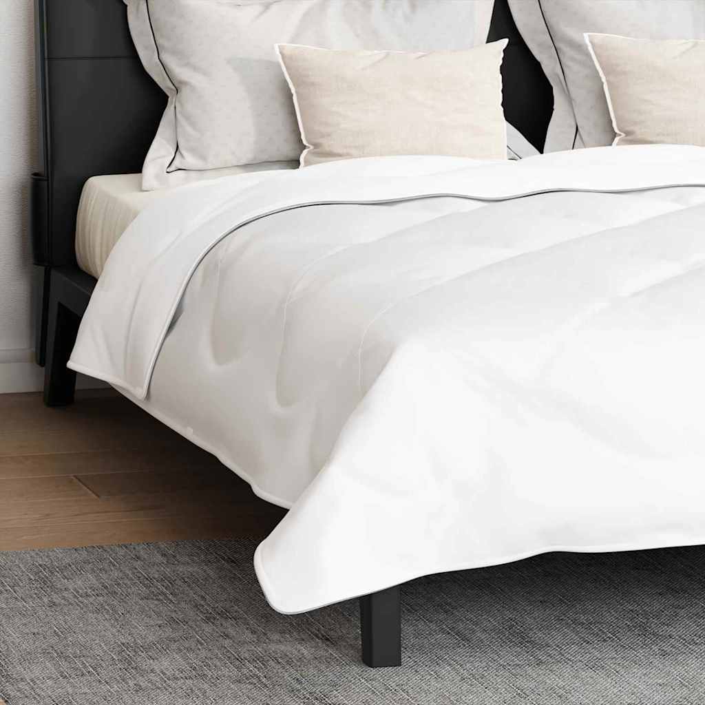 Conjunto de Edredom 3 pcs Branco Microfibra e Penas de Ganso