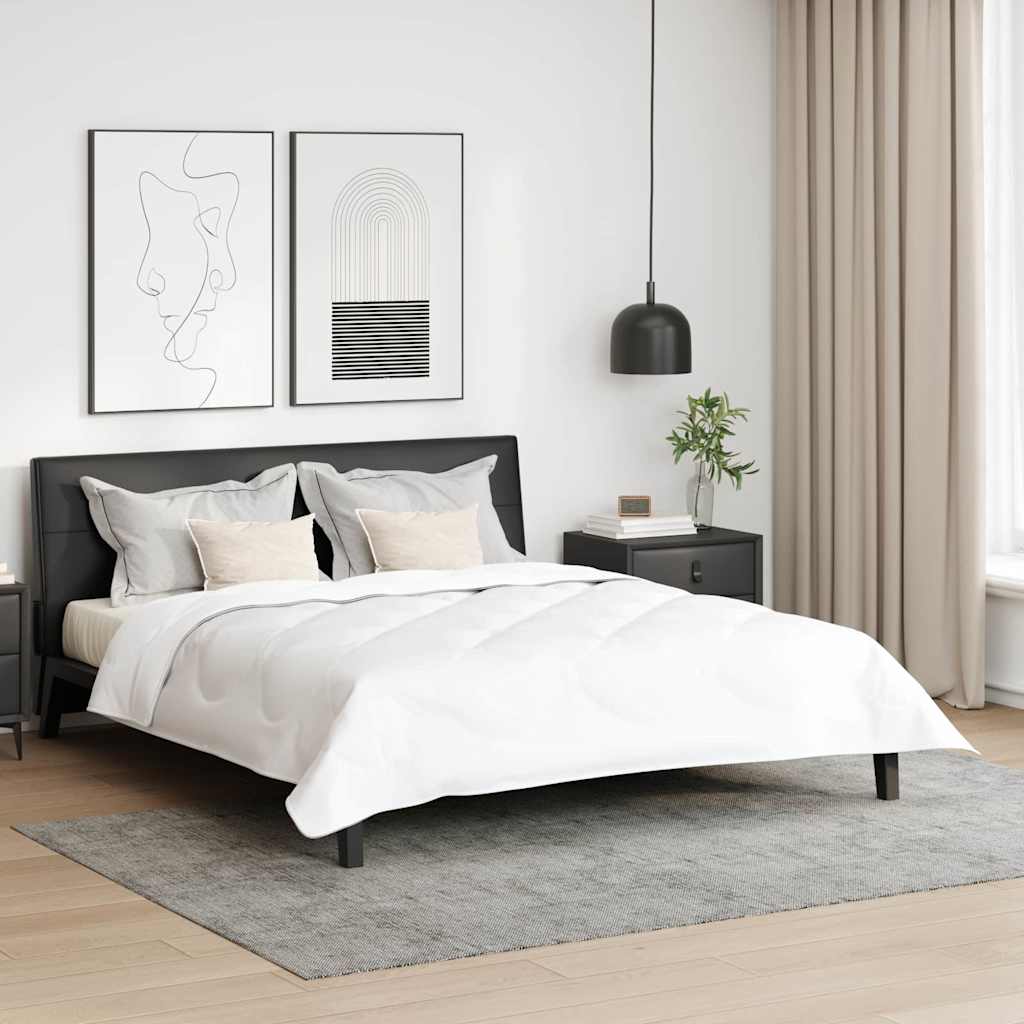 Conjunto de Edredom 3 pcs Branco Microfibra e Penas de Ganso