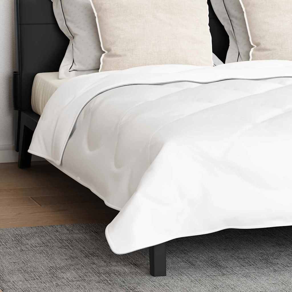 Conjunto de Edredom 3 pcs Branco Microfibra e Penas de Ganso