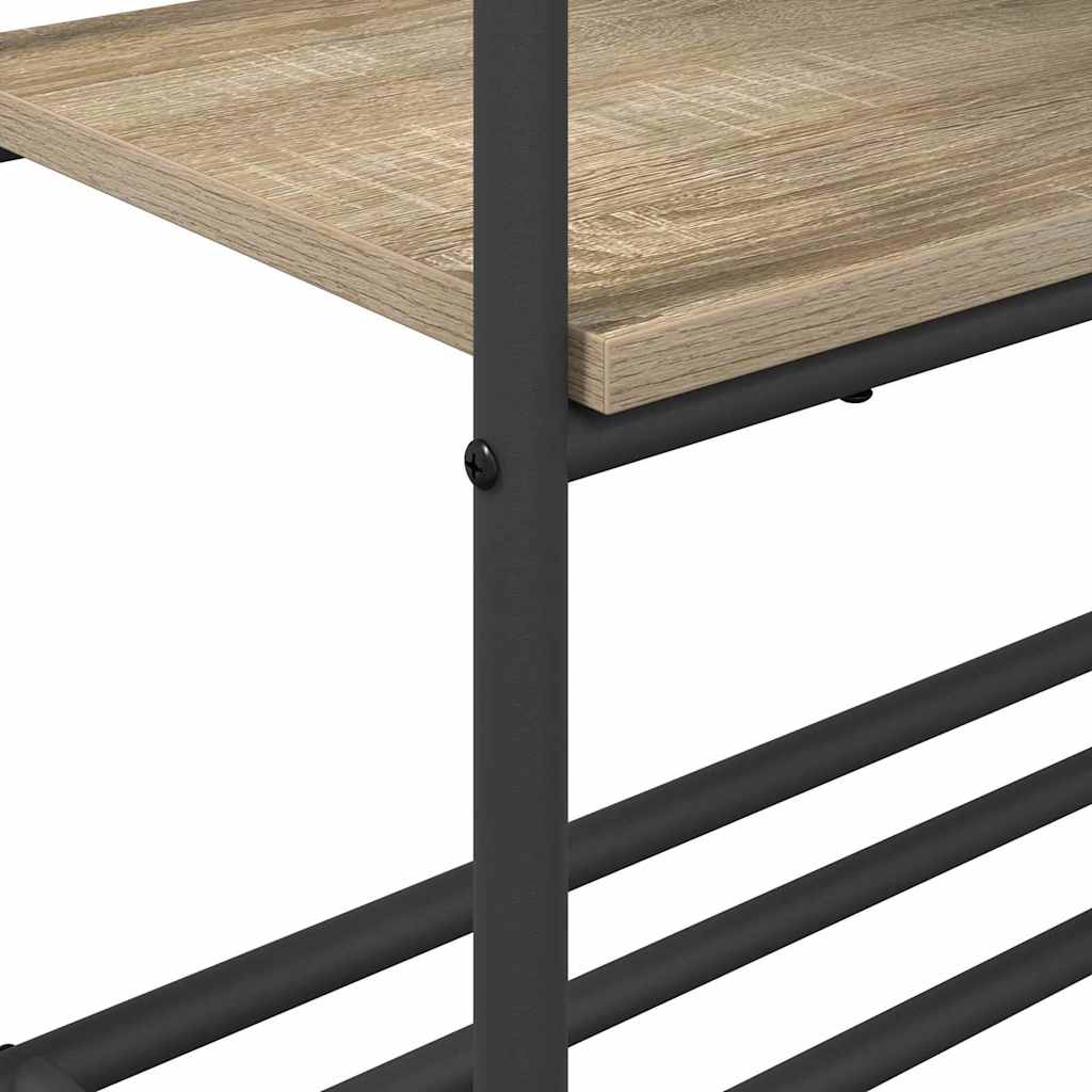 Suporte para Roupas com Prateleiras Carvalho sonoma