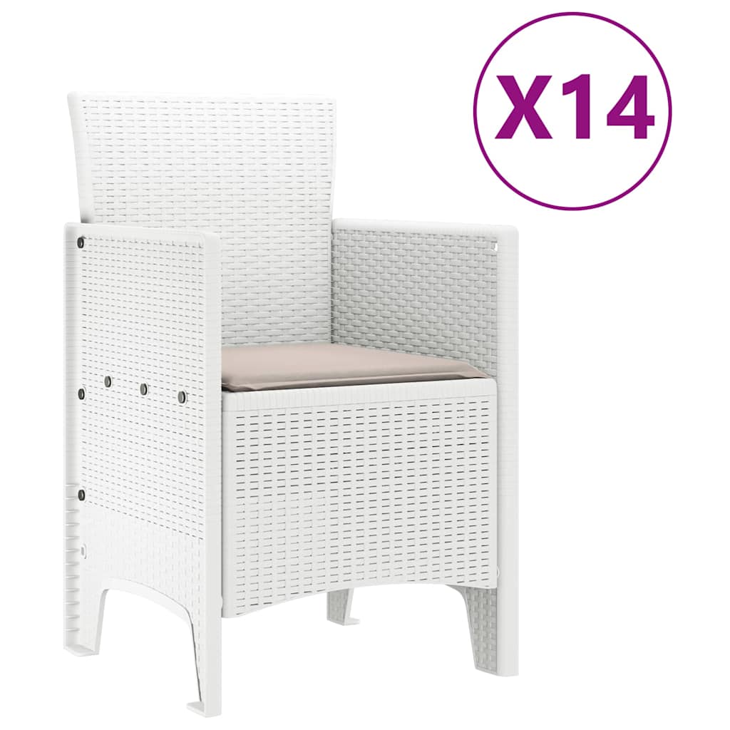 Conjunto de Jantar para Jardim 13 pcs Antracite Rattan Polt