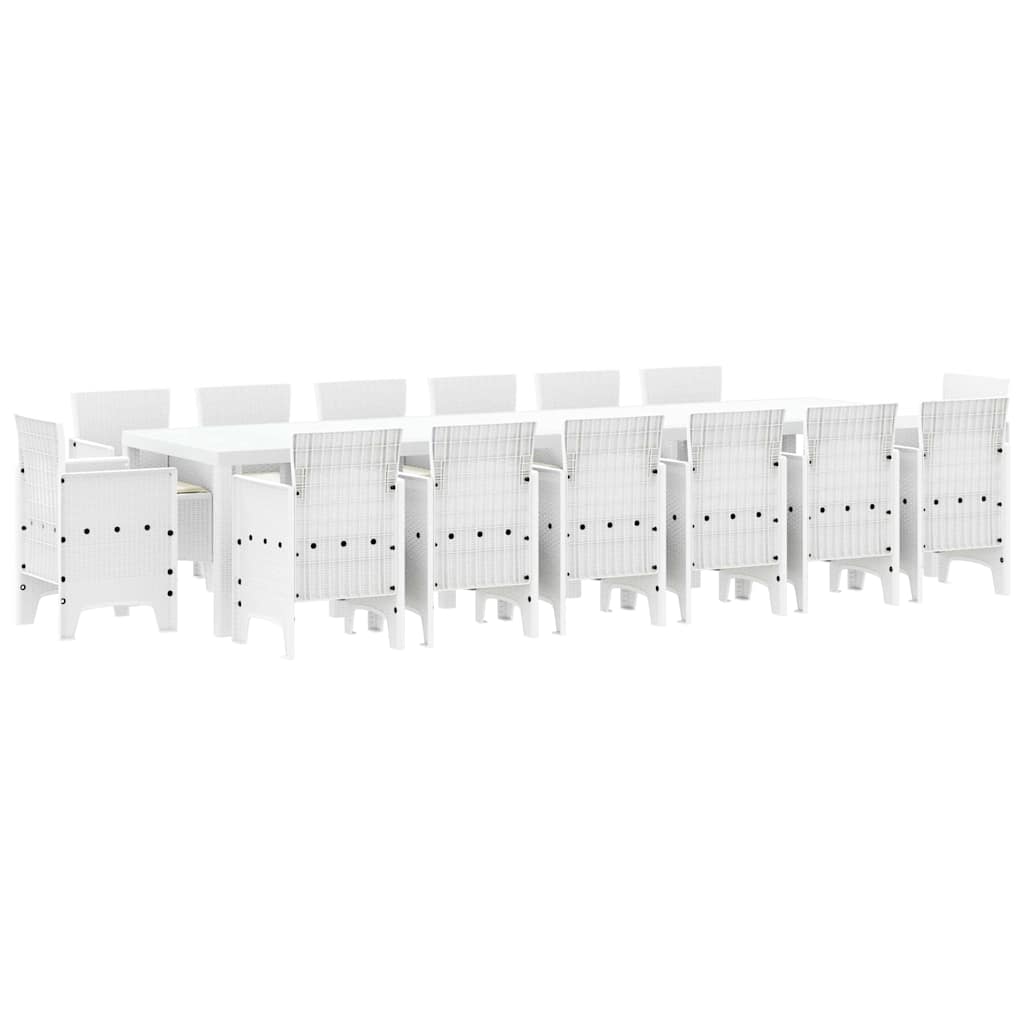 Conjunto de Jantar para Jardim 13 pcs Antracite Rattan Polt