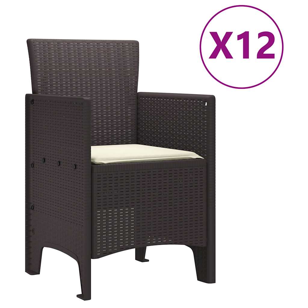 Conjunto de Jantar para Jardim 13 pcs Antracite Rattan Polt