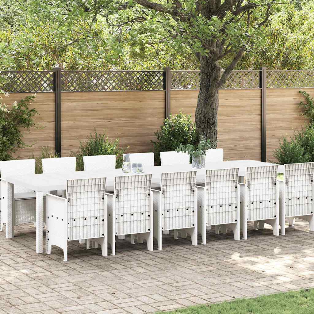 Conjunto de Jantar para Jardim 13 pcs Antracite Rattan Polt